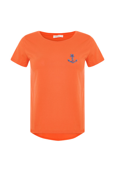 Mudo Anchor Embroidered Crew Neck T-Shirt