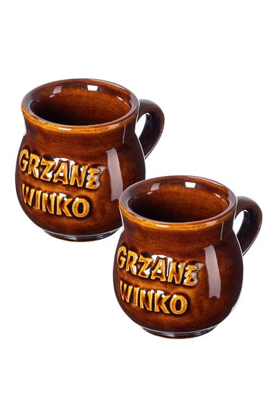 KADAX Mulled Wine Mugs 250 ml Stoneware Mug Gift Set of 2