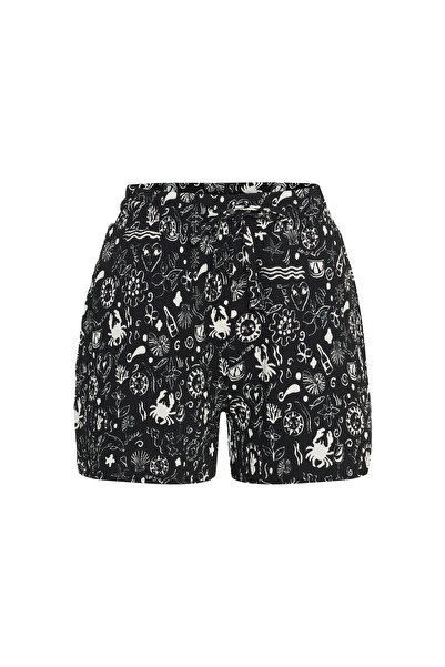 Mudo Printed Mini Shorts with Tie-Up Detail