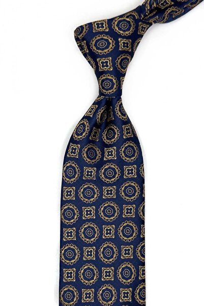 Kravatkolik Klasična kravata s mornarsko plavim motivom i maramicom KK13576