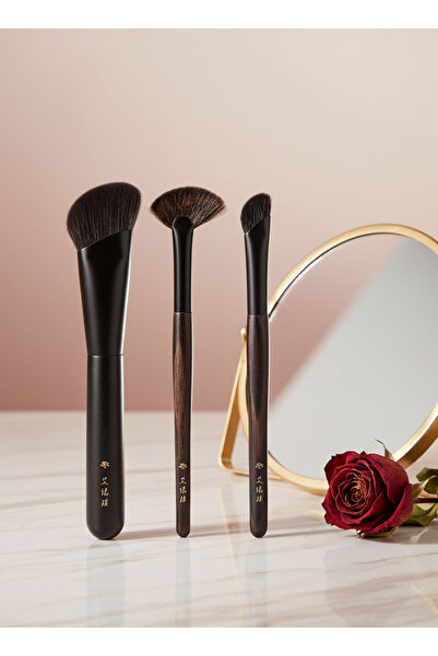 Yallabena 👑 فرشاة شعر فاخرة من شعر السنجاب الرمادي - خشب صندل أرجواني نادر و...