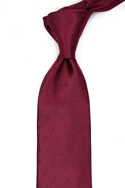 Kravatkolik Burgundija klasična kravata sa malim uzorkom i maramicom KK13492