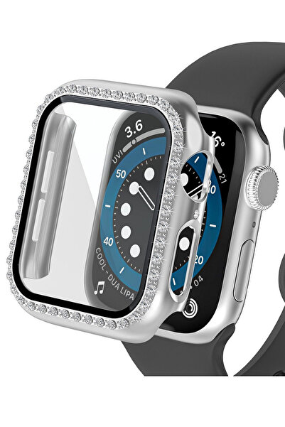 Nezih Case Watch Series 10/11 42mm Compatible Shiny Single Row Stone Screen a...