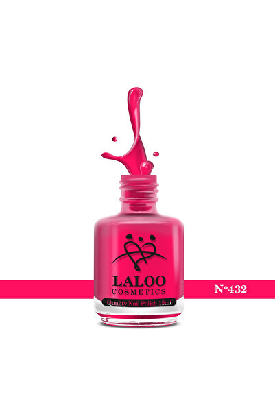 Laloo Cosmetics № 432 Но Фуксия| Класически лак за нокти Laloo 15 мл
