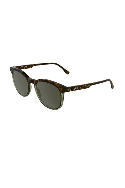 Lacoste L 6073S 223 52 Unisex Oval Kırçıllı Kahverengi Yeşil Çok Renkli Kemik...