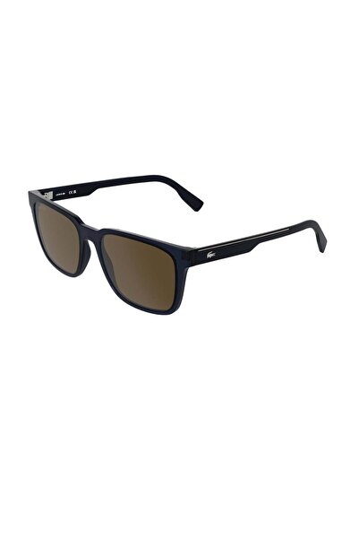 Lacoste L 6077S 410 55 Unisex Rectangular Blue Bone Sunglasses