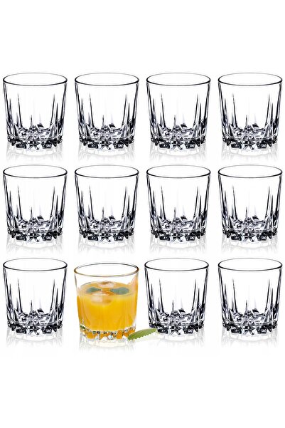 KADAX Glasses for Whiskey Drinks Juice 300ml Thick Glass Set of 12