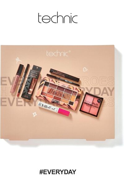 TECHNIC Enamoured Full Face Makeup Gift Set 8 Piece – Eyes, Face & Lips – Vegan Cruelty Free