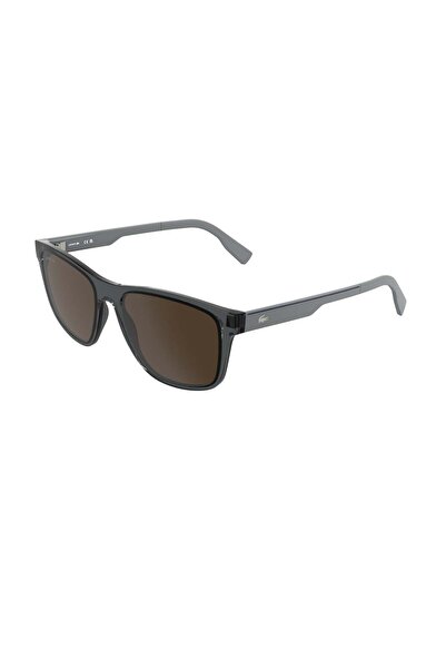 Lacoste L 6078S 035 56 Unisex Rectangular Gray Bone Sunglasses
