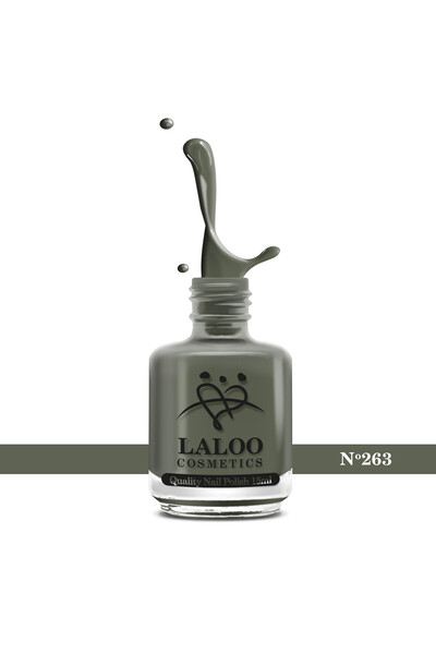 Laloo Cosmetics No. 263 Moss Green| Laloo classic nail polish 15 ml