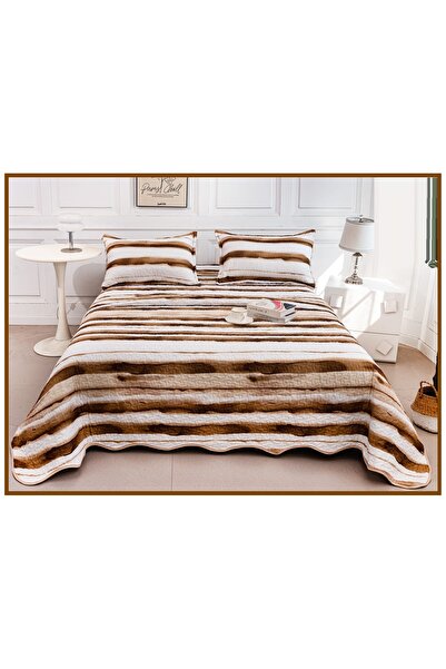 CHIRASO Reversible Quilted Bedspread Set, 2 Sides, 3 Pieces, 220x240 cm, 2 Pi...