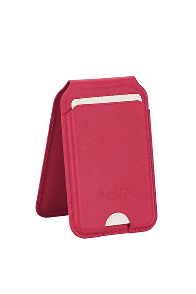 Diana&Co Red card holder with RFID blocking, Adjustable stand and Mirror