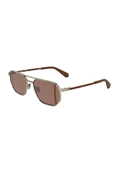 Calvin Klein Jeans CKJ 25202S 718 57 Unisex Geometrik Gold Metal Güneş Gözlüğü