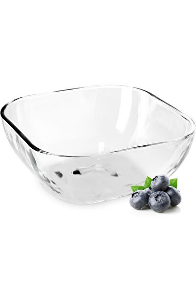 KADAX Bol de salată, bol de sticlă pentru gustări, salată de fructe, bol pătr...
