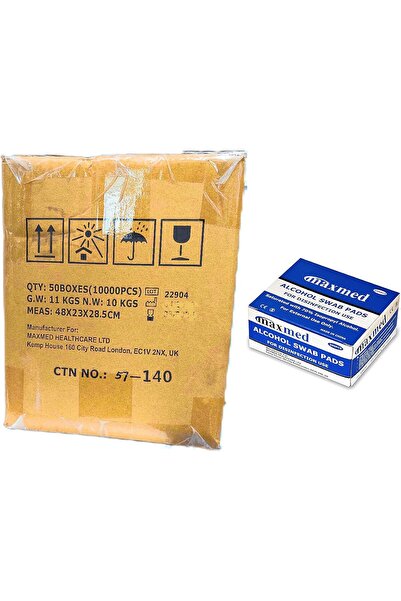 Generic MAXMED Alcohol swab pad/wipes sterile 1 CTN - (50 boxes of 200 Swab Pad)