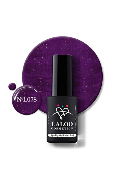 Laloo Cosmetics 078 Dark Shimmering Purple | Laloo gel polish 7ml