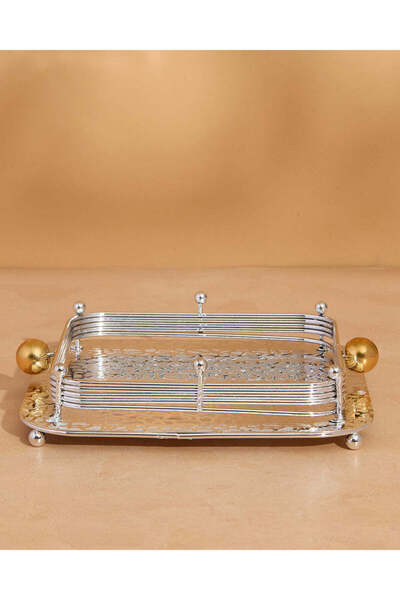 REDTAG Silver Square Metal Serving Tray – Medium