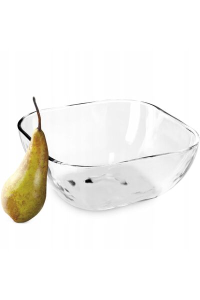 KADAX Bol de salată, bol de sticlă pentru gustări, salată de fructe, bol pătr...