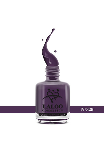 Laloo Cosmetics No. 329 toned Purple| Laloo classic nail polish 15 ml