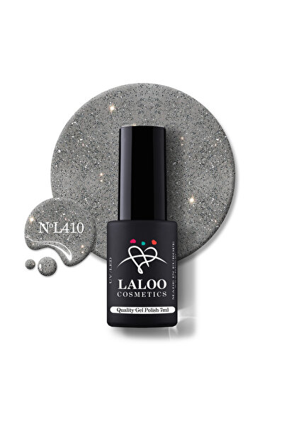 Laloo Cosmetics 410 Silver Fine Glitter | Laloo gel polish 7ml