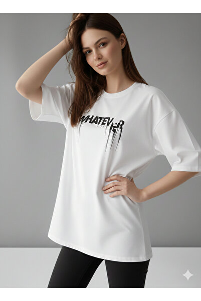 WOODROFFE Tricou unisex WhatEver cu imprimeu supradimensionat Lejer