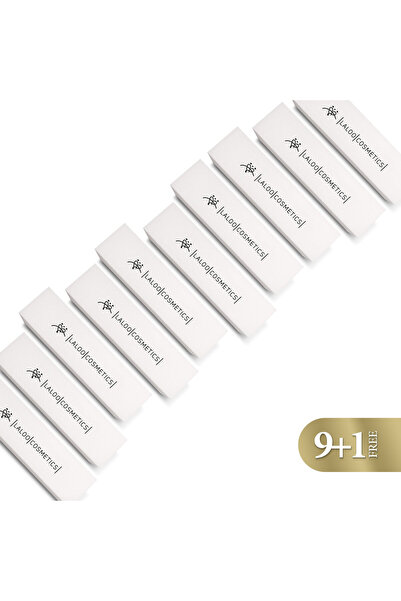 Laloo Cosmetics Set 9+1 Buffer mini alb 100/100 Laloo