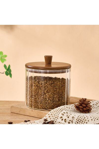 MİEN Glass Jar Valore Acacia Lid 1380 ml Bor-0117
