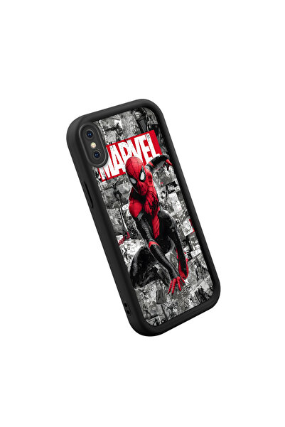 SLIMFELT iPhone X/XS Uyumlu Klasik Örümcek Adam Baskılı, Şık ve Uyumlu, Şok E...