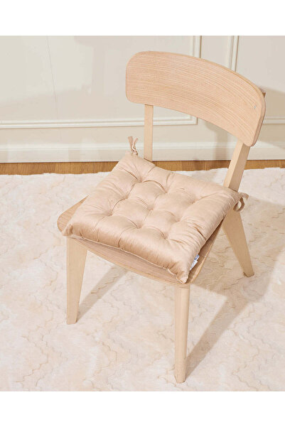 REDTAG Beige Velvet Chair Pad