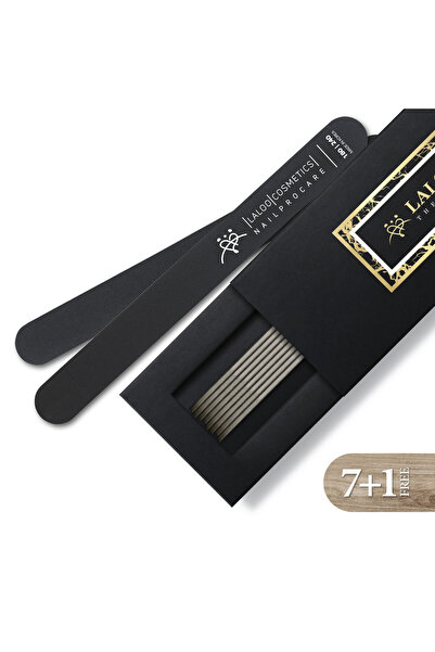 Laloo Cosmetics Set 7+1 Pile unghii din lemn drepte subtiri 180/240 Laloo