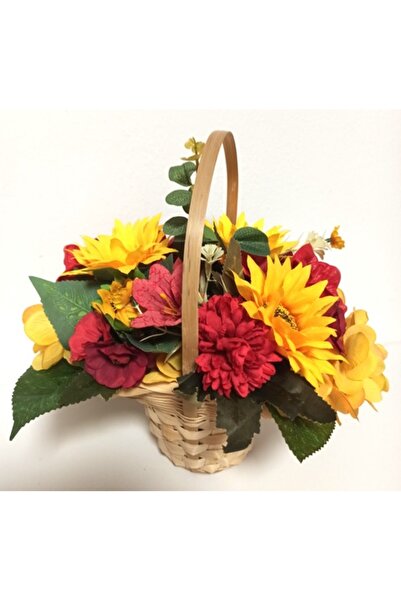 Pasiunea Florilor Coș Florentin Cu Maci și Floarea Soarelui