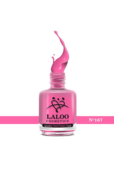 Laloo Cosmetics No. 167 Pink Neon| Laloo classic nail polish 15 ml