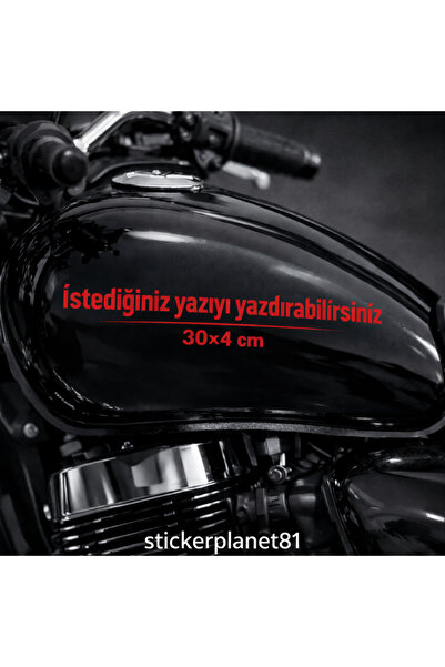 AlpiLeo KIRMIZI Renk | Kişiye Özel Yazı Sticker 30x4 cm | Motor Deposu Oto Ca...