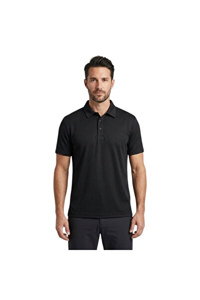 trender Muška polo košulja sa dugmićima T-shirt Highway crna