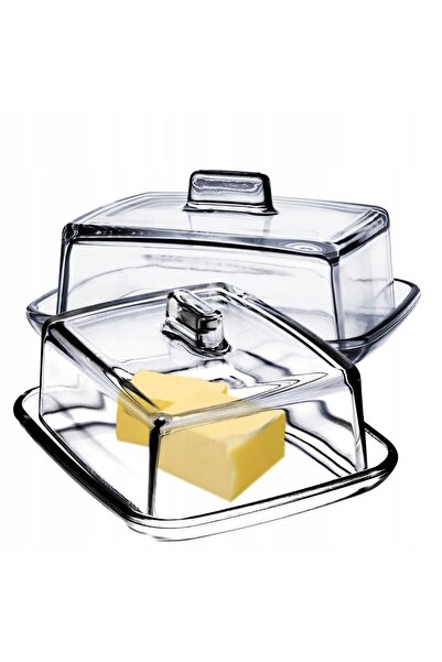 KADAX Untiera din sticlă cu capac, recipient pentru unt, mâner, 2 buc.