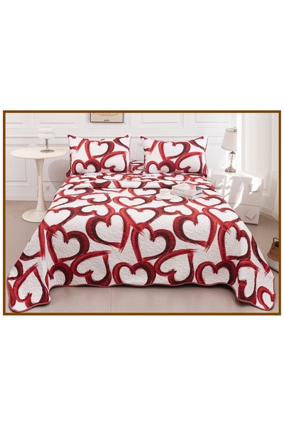 CHIRASO Reversible Quilted Bedspread Set, 2 Sides, 3 Pieces, 220x240 cm, 2 Pi...