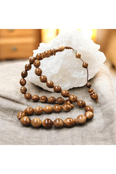 İnan Tesbih Ring Model Large Size Clean Workshop Made Natural Kuka Prayer Beads
