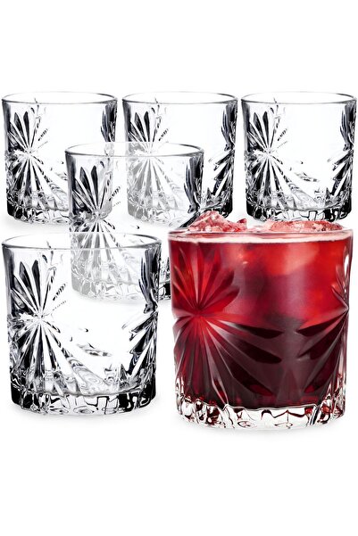 KADAX Whiskey Drinking Glasses Set of 6 Literatka Drinking Glasses 300 ml