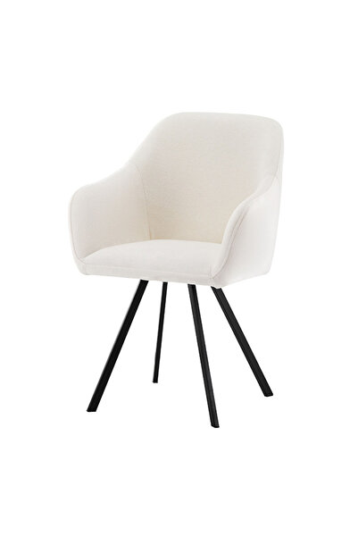 CHOIWIN Dining Chair， Office Chair ， White High Back Chair with Metal Legs fo...