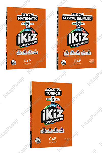 Çap Yayınları Ders Platosu TYT MSÜ Türkçe Matematik Sosyal Son 5 Yıl İkiz Çık...