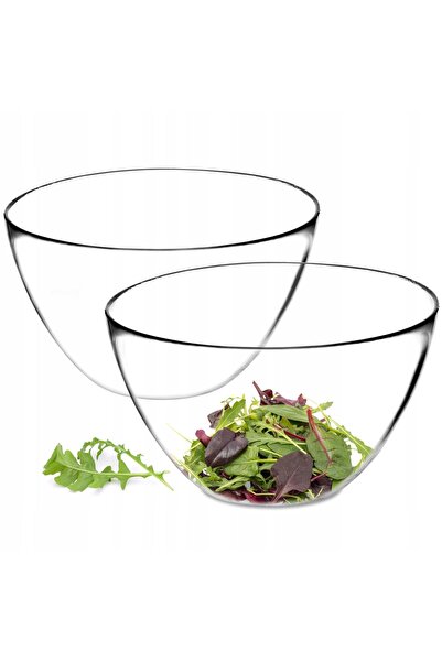 KADAX Bol de salată din sticlă, 17 cm, set de 2 boluri de salată