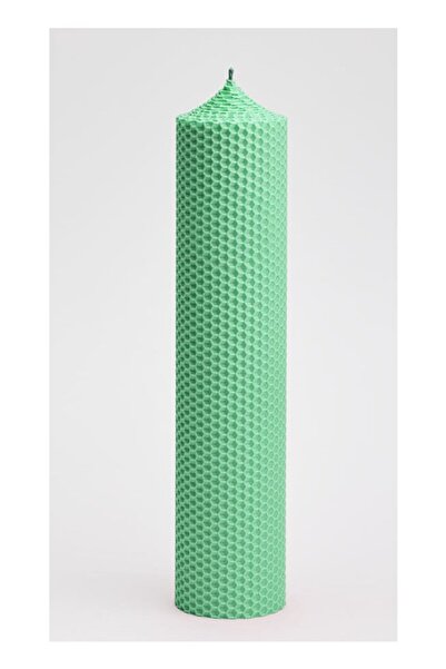 PRICHINDEL Lumânare tip fagure, ceară, verde bebeluș, 30 cm
