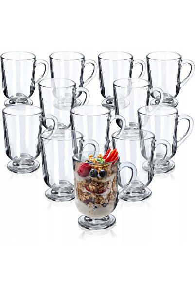 KADAX Coffee, Latte, Tea Glasses 12x 300ml Glass with Handle for Espresso Mac...
