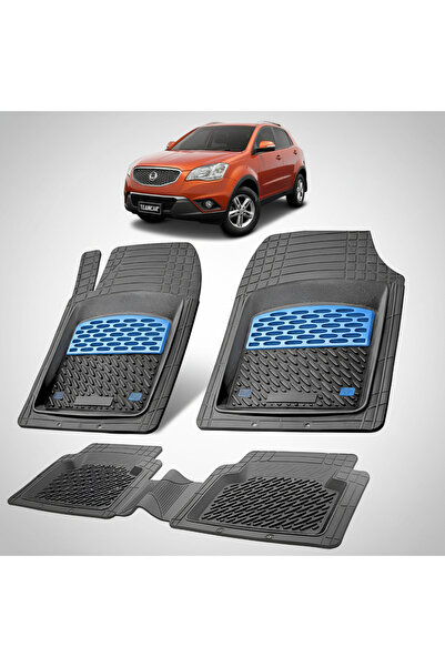 TEAMCAR Съвместими стелки за под за SsangYong Korando C200 2010-2019 | Сини