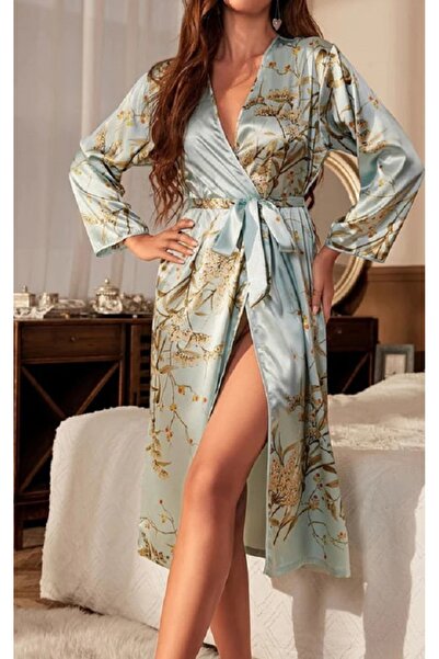 Generic NAKXUS Women's Long Satin Nightgown, Dressing Gown, Summer, Long Slee...