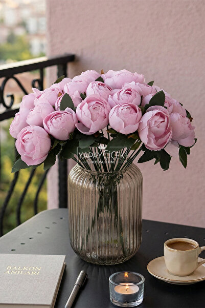 Artificial Flower 12-Piece Peony Bundle 35 cm Lilac