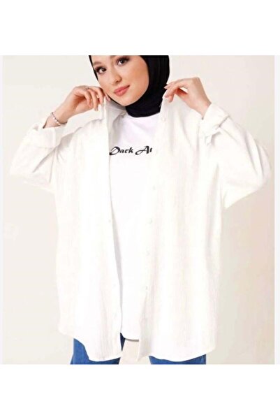 modasindoma Women's Oversize Shirt White