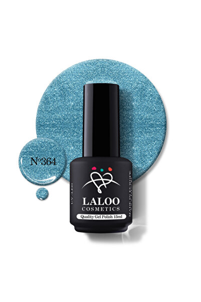 Laloo Cosmetics Νο.364 Ocean blue Glitter | Laloo gel polish 15ml