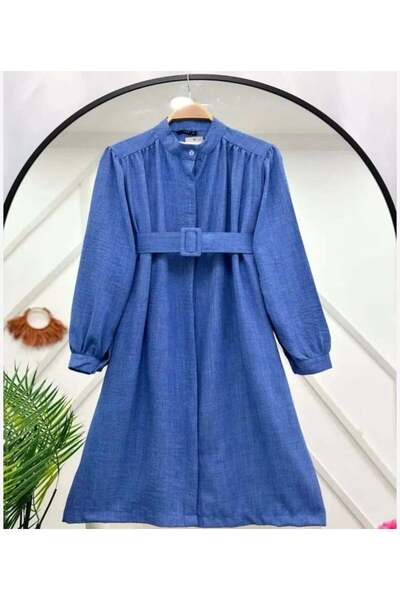 modasindoma Women's Belted Tunic Blue
