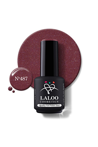 Laloo Cosmetics Νο.487 Shimmering Dusty Rose | Laloo gel polish 15ml
